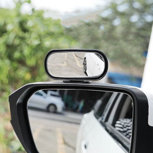 Car Rearview Mirror Front And Back Wheels Reversing Auxiliary Blind Area 360 Degree Wide Angle Reflective Large View Rearview Mirror